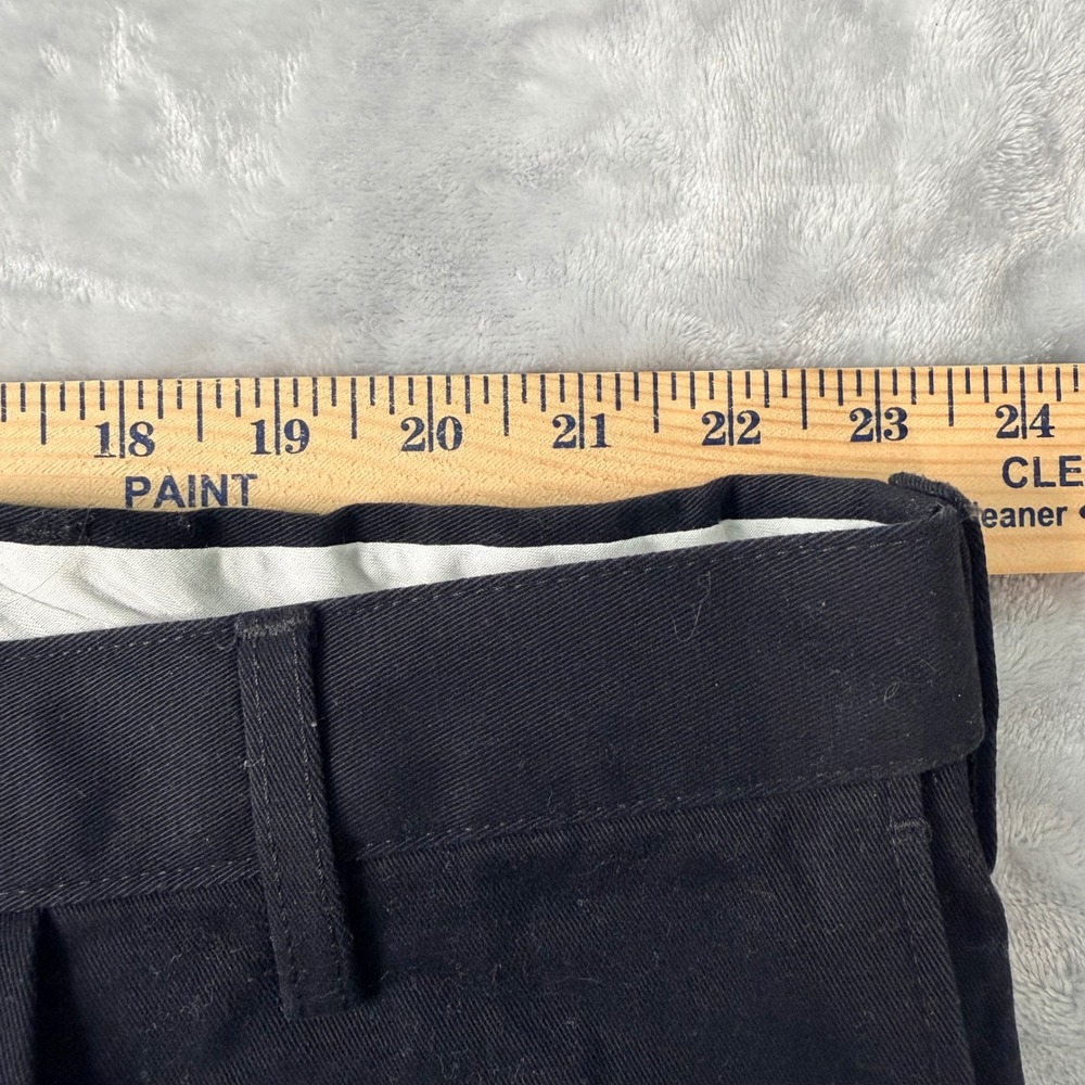 Lands End Mens 46T Traditional Fit Black Pleated Chino Shorts 100% Cotton 427859 - Picture 5 of 12